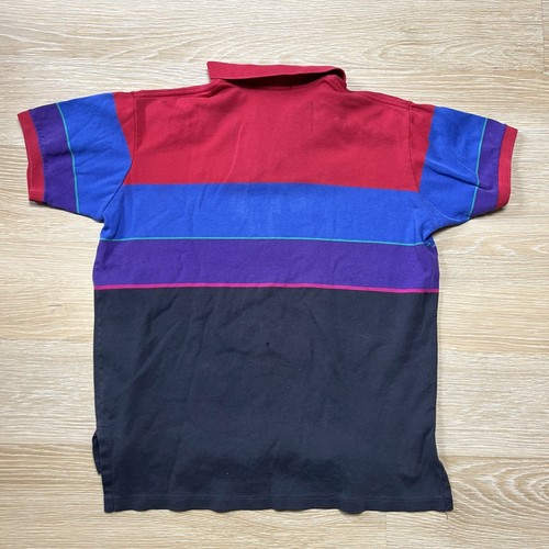 De Colección Polo Ralph Lauren Polo L Timbre Rayas Cuello Camiseta Puntada Única EE. UU. - Imagen 2 de 9