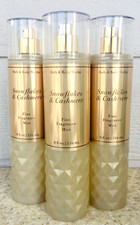 3 Bath  Body Works SNOWFLAKES  CASHMERE Fine Fragrance Mist 8oz LOT/SET of 3