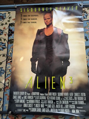 Alien 3 film original video store promotional poster 25.5" x 38" David ...
