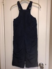 Athletech Blue Snow Ski Bib Overall Youth Kids XS 4/5 Water Resistant Insulated