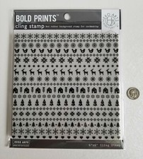 Hero Arts - Holiday Graphic Pattern - Bold Prints Cling Rubber Stamp, NIP