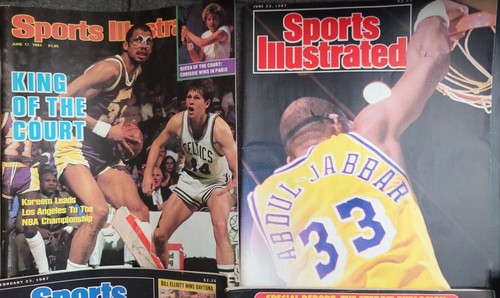 10 Los Angeles Lakers Sports Illustrated Magic Johnson Kareem Abdul Jabbar Lot - Picture 3 of 7