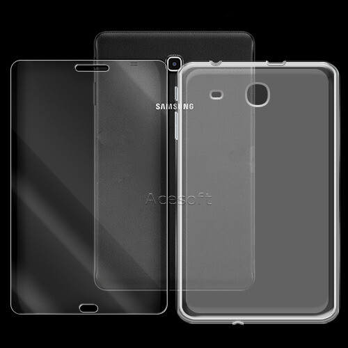 9H Screen Protector or Cover Case for Samsung Galaxy Tab E  SM-T377A/V/P/T/R