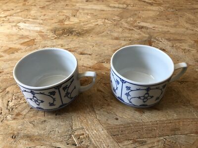 2 Stück Tassen Kaffeetassen JÄGER Eisenberg Blau SAKS Indisch Blau 