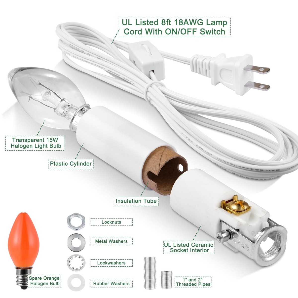 Ceramic Tree Lightscandelabra Light Socket Lamp Wiring Setnight