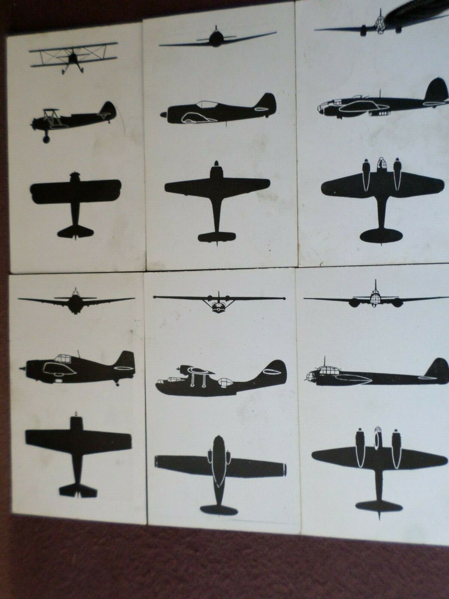6 WWII Aircraft Recognition Cards | eBay