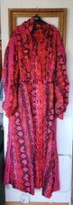 Adidas Ivy Park Beyonce Valentine Pink Snakeskin Long Jacket Coat Size Xl 20 22