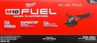 New Milwaukee Fuel 3670-20 M18 4-1/2"-6" Braking Grinder Paddle Switch 18V