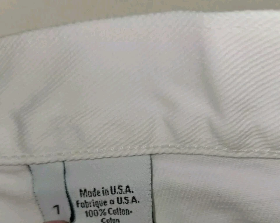 Pantalones Cortos De Colección Calvin Klein Talla 7 Tiro Alto Blanco Denim Corte Años 90 CK Deshilachados Foto 4 de 4