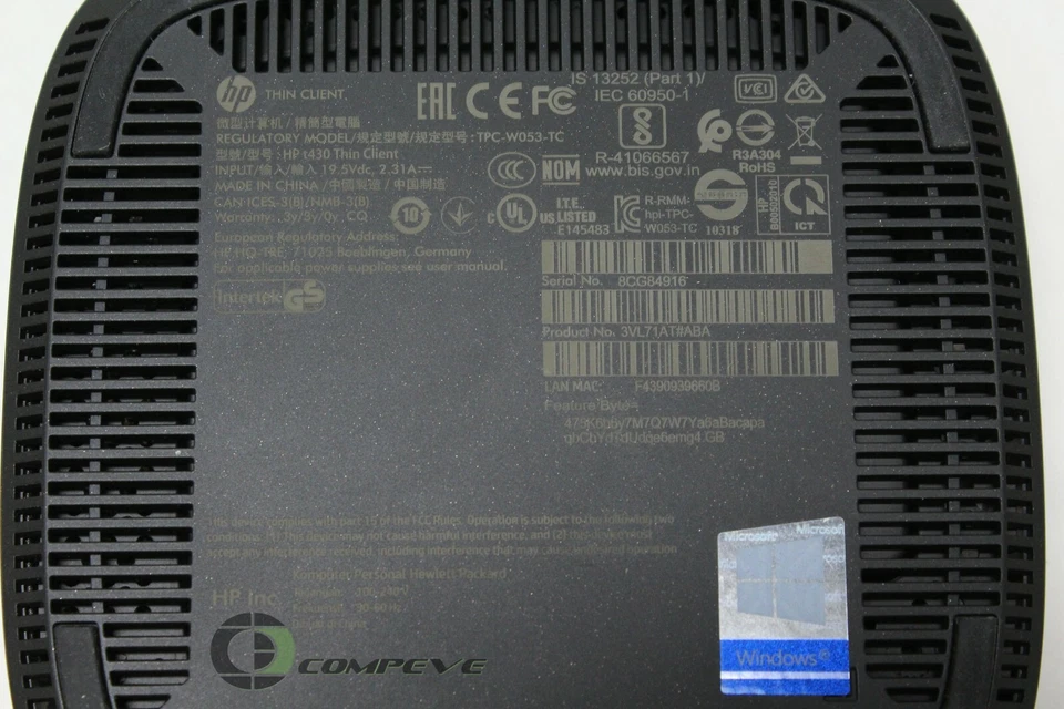 HP Smart Buy t430 CPU Celeron N4000 1.1GHZ RAM 4GB Flash Drive 32GB 3VL71AT#ABA - Image 4 of 4