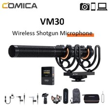 Comica VM30 2.4G Super-Cardioid Shotgun Condenser Microphone with Wireless Modes