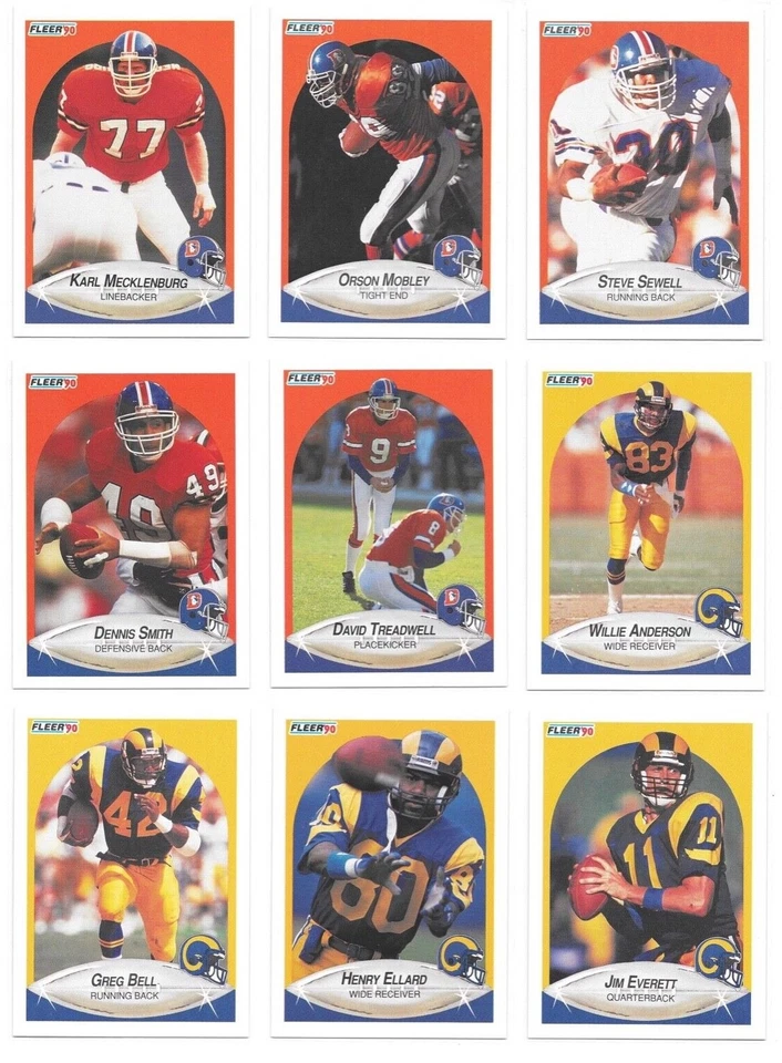 1990 Fleer Football Trading Cards / Choose #s 1 - 250 / mb39 - Image 4 of 4