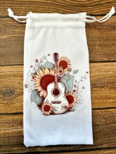 Soft Eye Sunglasses White Accessory Pouch Pull Top Portable Sunflower Guitar