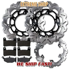Front + Rear Brake Rotor + Pads for Suzuki GSX 1300 R Hayabusa (2008-2012) NEW
