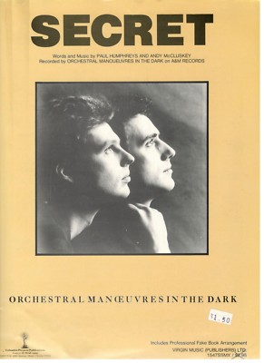 ORCHESTRAL MANOUEUVRES IN THE DARK ''SECRET'' SHEET MUSIC-PIANO/VOCAL/CHORDS-NEW!!