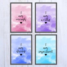 Motivational Quote Wall Art Print A4 Mental Health Gift Important Wellbeing