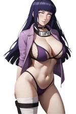 Hinata Naruto Waifu Weatherproof Anime Sticker 6" Car Decal