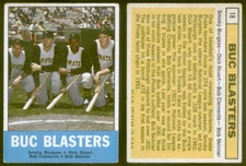 (14309) 1963 Topps 18 Buc Blasters-Burgess-Stuart-Roberto Clemente-Skinner Pirat