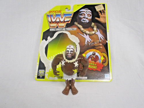 Vintage Hasbro WWF Kamala w/Yellow Card 1992 Actio...