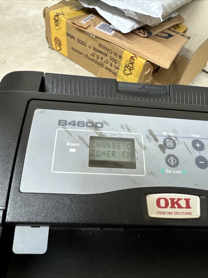 Okidata OKI B4600 Black Digital LED Monochrome *Turn on* For parts Or Repair - Image 3 of 4