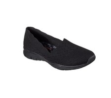 Skechers Women's size 6 Seager Stat Sneaker Shoes Black SN49481