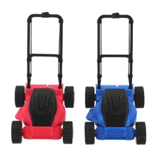 2 Pcs Dollhouse Tool Decoration Miniature Yard Garden Mower Figurine