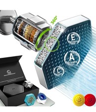 Luxury Filtered Shower Head Set 20 Stage Shower Filter for Hard Water for