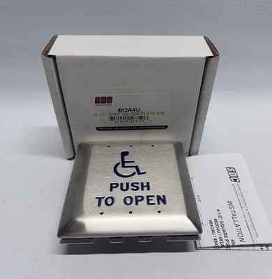 NEW SDC 482A4U Square ADA Push to Open Plate 