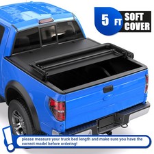 5ft Bed Truck Tonneau Cover For Suzuki Equator Nissan Frontier Wlamp Tri Fold