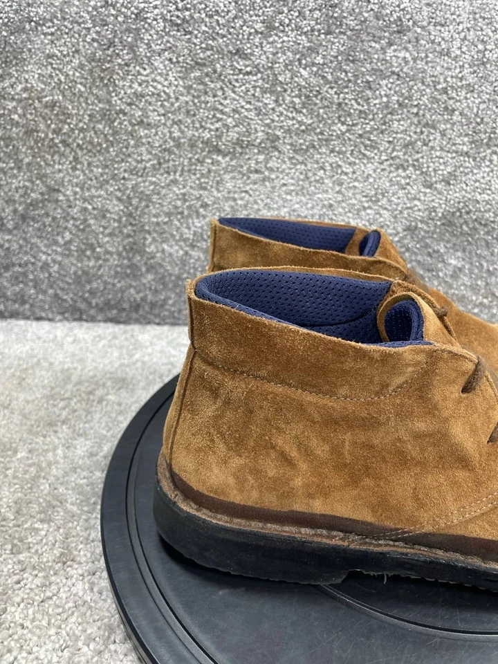 Botas Wally Walker Para Hombre Talla 43 EU 10 US Gamuza Camel Tobillo Punta Redonda Chukka Foto 3 de 4