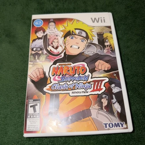 Naruto Shippuden Clash of Ninja Revolution III (Nintendo Wii, 2009) Complete CIB
