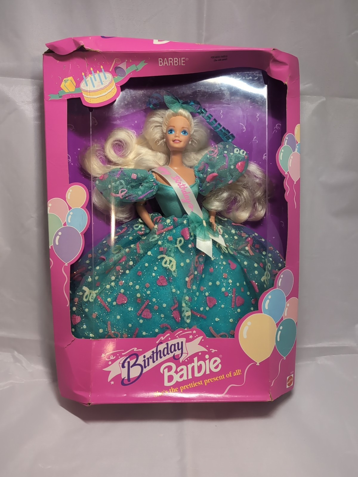 Birthday Barbie Blue Dress By Mattel 1993 New in Box W/ Box 