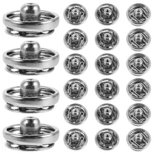 120 Pcs Metal Snap Buttons 6 mm Flat Press for Sewing Clothes