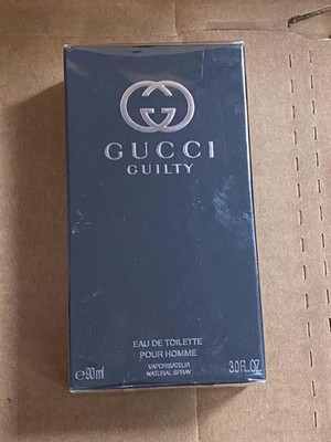 GUCCI GUILTY POUR HOMME EAU DE TOILETTE 3 OZ SPRAY FOR MEN-BRAND NEW SEALED.