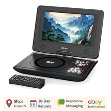 Portable DVD Player 11.5" with 9.5 Swivel Screen, 5-Hour Battery, Car DVD