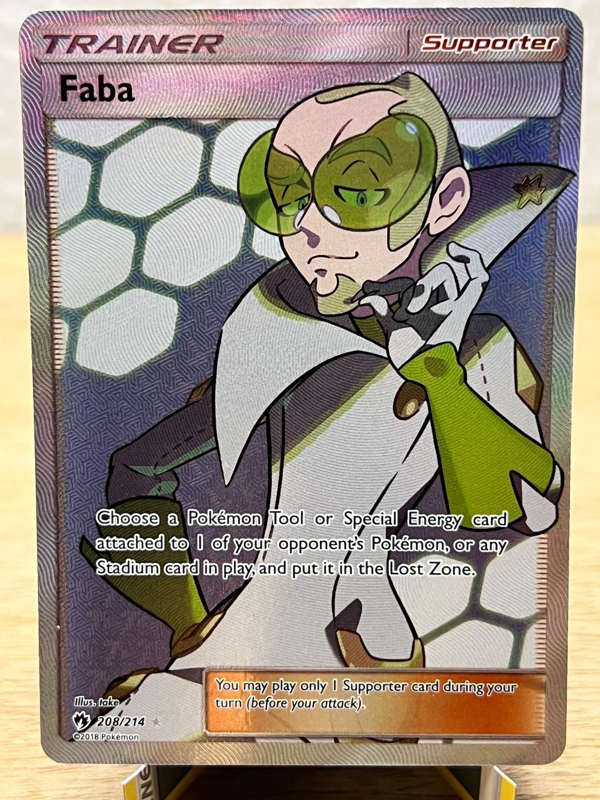 Lost Thunder Faba 208/214 Rare Ultra Pokemon NM/M