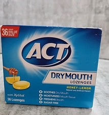 ACT Dry Mouth Lozenges With Xylitol, 36-Count, Sugar 36 Count Pack of 1 