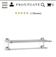 Frontgate double towel bar and towel rack. Chrome.