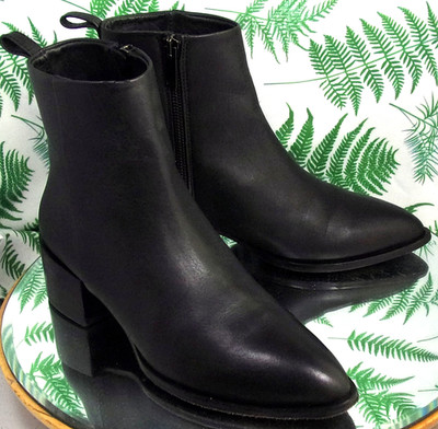 THURSDAY BOOT COMPANY TEMPO BLACK LEATHER FASHION BOOTS SHOES US WOMENS SZ 7 M
