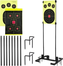 Shooting Target Stand Set Adjustable Shooting Target Stand w/10pcs Paper Targets