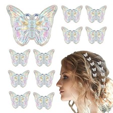 12pcs Butterfly Mini Hair Claw Clips Small Plastic Womens Girls Hair Clips Grips