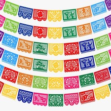6 Pack Mexican Party Banner Mega Set, 108 FT Long Plastic Papel Picado Fiesta...