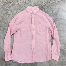 Johnnie-O Shirt Mens Medium Pink Hangin Out Button Down Long Sleeve Casual
