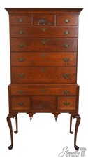 L71621: DR DIMES Cherry Flat Top 2 Piece Highboy