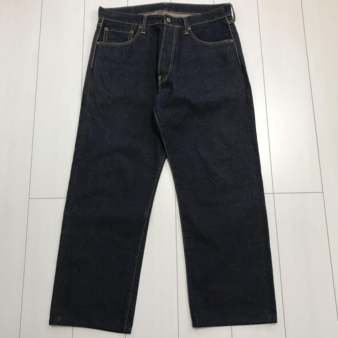 【レア】EVISU JEANS PARIS 流行の太め　パープル　36×34 EVISU Paris France No:0001 Rigid denim Size 36 x 34 limited