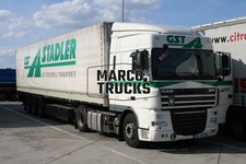 Truck Photo DAF XF 105 460 Box Trailer Poland White GST Astadler Güterschn #d1eh