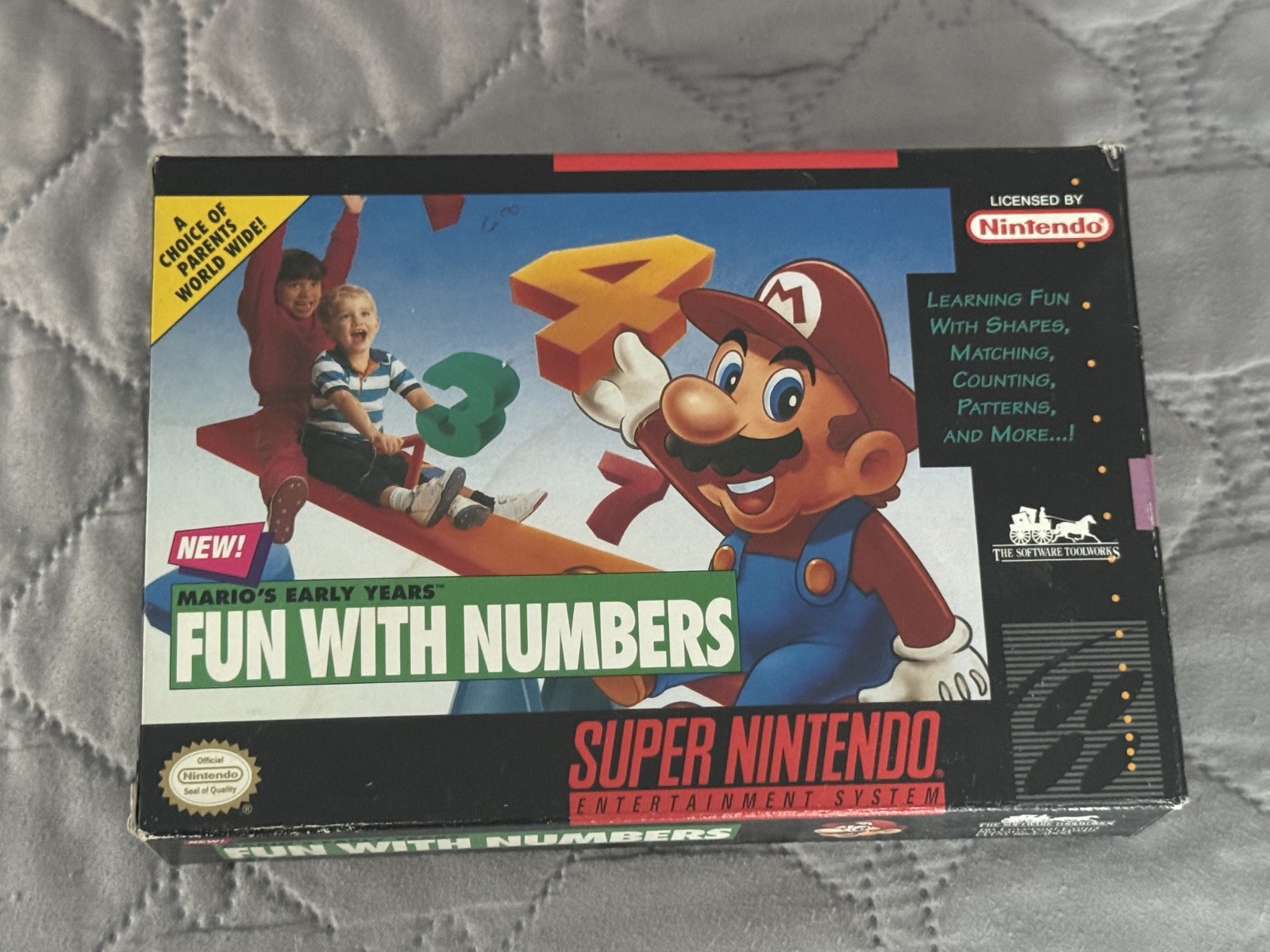 Mario's Early Years Fun with Letters * Box Only * Super Nintendo Original box