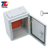 10x8x6" Carbon Steel Electrical Box, IP65 Waterproof NEMA 4X Rated, Heavy-Duty