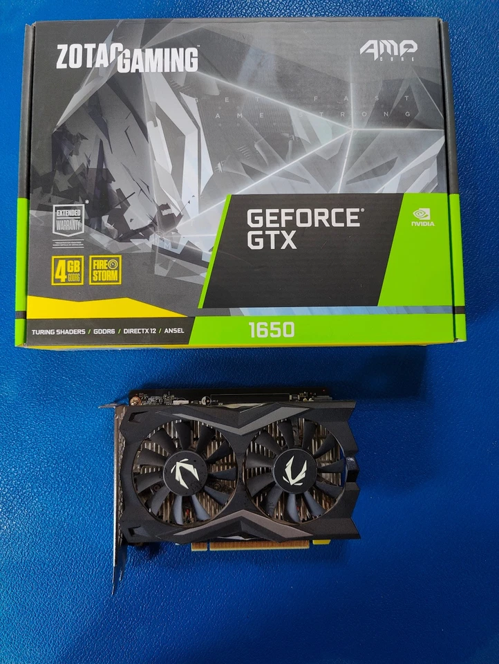Zotac GTX1650 Graphics Card GPU 4GB GDDR6 Twin Fan - Image 3 of 4