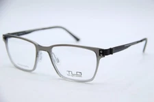 NEW THIN LIGHT GLASSES TLG NU030 C02 CLEAR GRAY BLACK AUTHENTIC EYEGLASSES 52-19